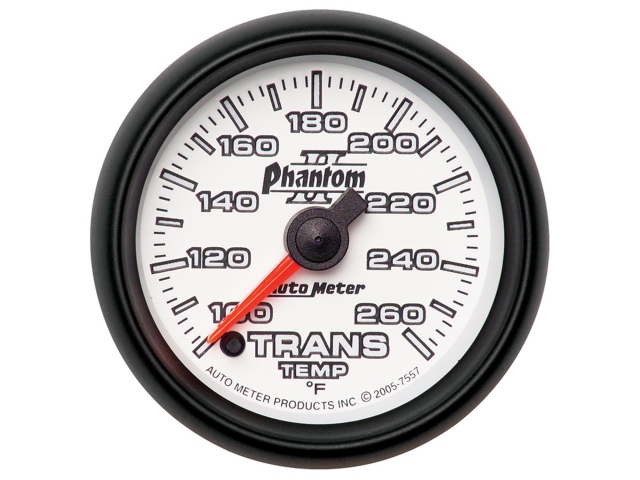 Auto Meter Phantom II Digital Stepper Motor Gauge, 2-1/16", Transmission Temperature (100-260 deg. F) - Click Image to Close