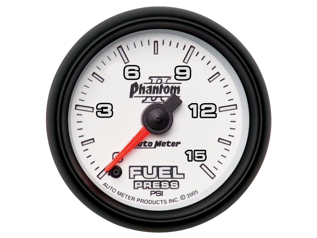 Auto Meter Phantom II Digital Stepper Motor Gauge, 2-1/16", Fuel Pressure (0-15 PSI) - Click Image to Close