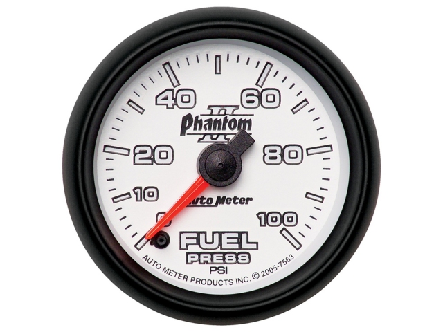 Auto Meter Phantom II Digital Stepper Motor Gauge, 2-1/16", Fuel Pressure (0-100 PSI) - Click Image to Close