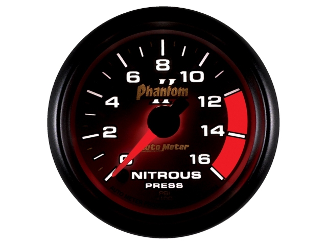 Auto Meter Phantom II Digital Stepper Motor Gauge, 2-1/16", Nitrous Pressure (0-1600 PSI)