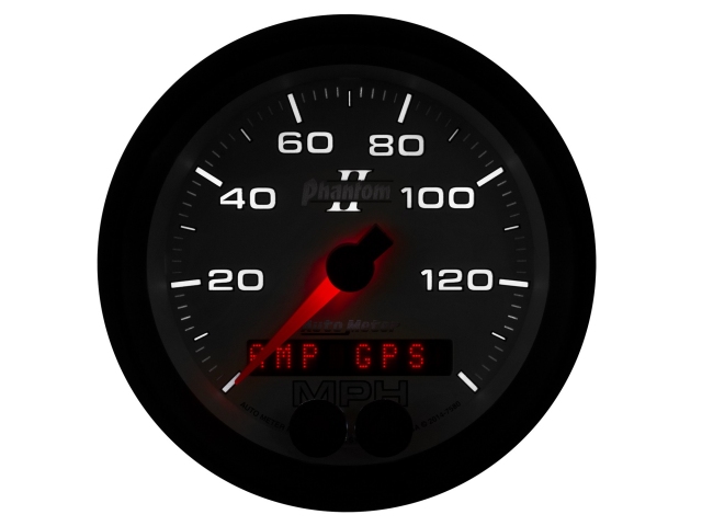 Auto Meter Phantom II In-Dash Tach & Speedo, 3-3/8", Speedometer GPS (0-140 MPH)