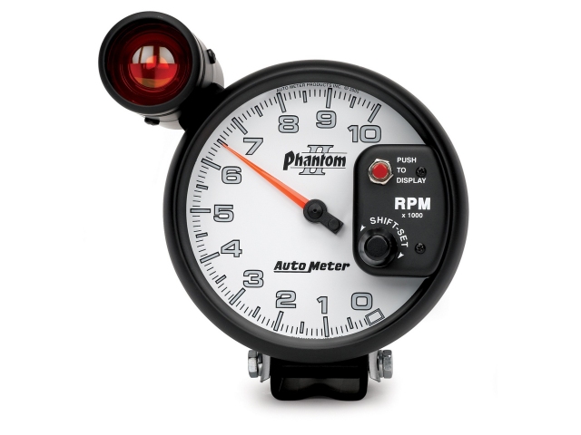 Auto Meter Phantom II Pedestal Mount Tach, 3-3/4", Tachometer (0-10000 RPM) - Click Image to Close