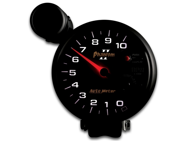 Auto Meter Phantom II Pedestal Mount Tach, 3-3/4", Tachometer (0-10000 RPM)