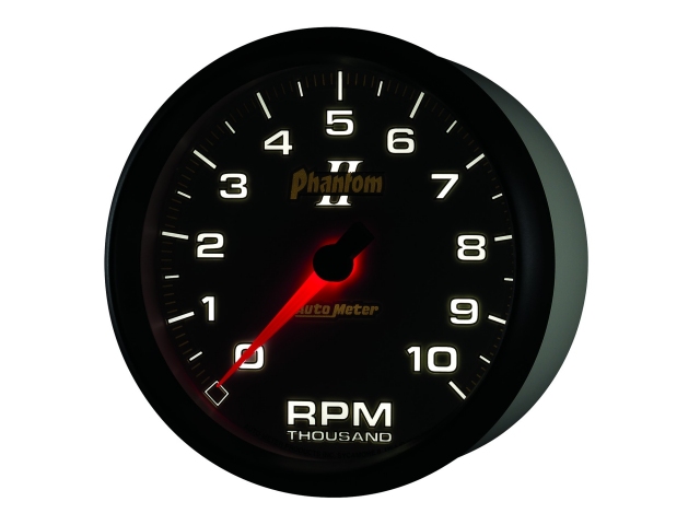 Auto Meter Phantom II In-Dash Tach & Speedo, 5", Tachometer In-Dash (0-10000 RPM)