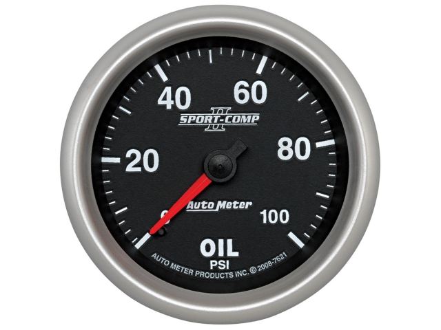 Auto Meter SPORT-COMP II Mechanical, 2-5/8", Oil Pressure (0-100 PSI)
