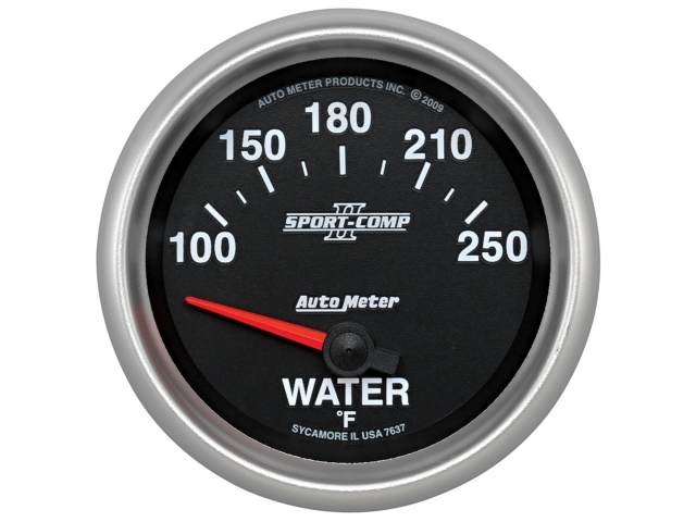 Auto Meter SPORT-COMP II Air-Core Gauge, 2-5/8", Water Temperature (100-205 deg. F)