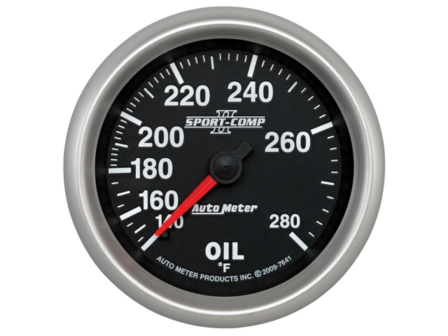 Auto Meter SPORT-COMP II Mechanical, 2-5/8", Oil Temperature (140-280 deg. F)