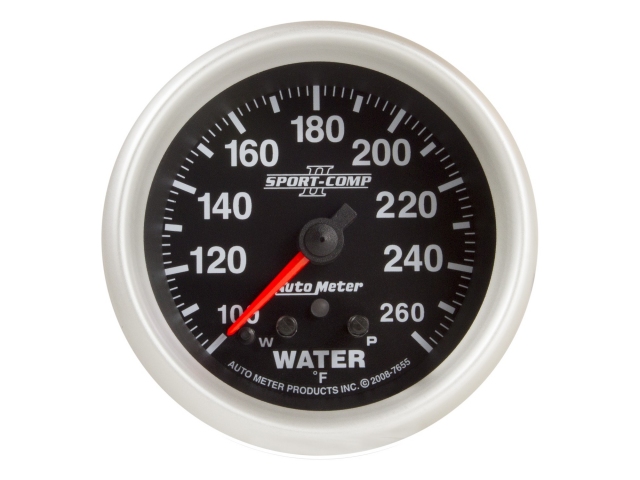 Auto Meter SPORT-COMP II Digital Stepper Motor Gauge, 2-5/8", Water Temperature (100-260 deg. F)
