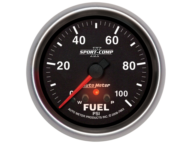 Auto Meter SPORT-COMP II Digital Stepper Motor Gauge, 2-5/8", Fuel Pressure (0-100 PSI)