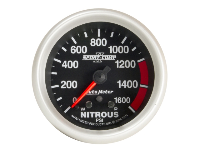 Auto Meter SPORT-COMP II Digital Stepper Motor Gauge, 2-5/8", Nitrous Pressure (0-1600 PSI)