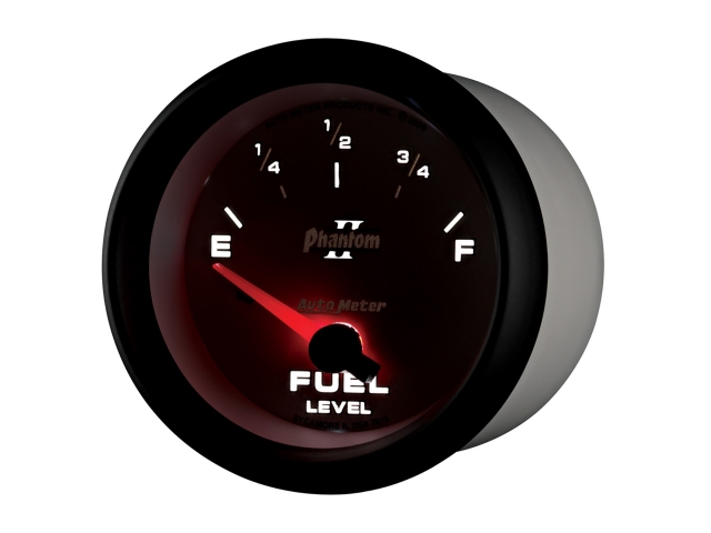 Auto Meter Phantom II Air-Core Gauge, 2-5/8", Fuel Level (240-33 Ohms)