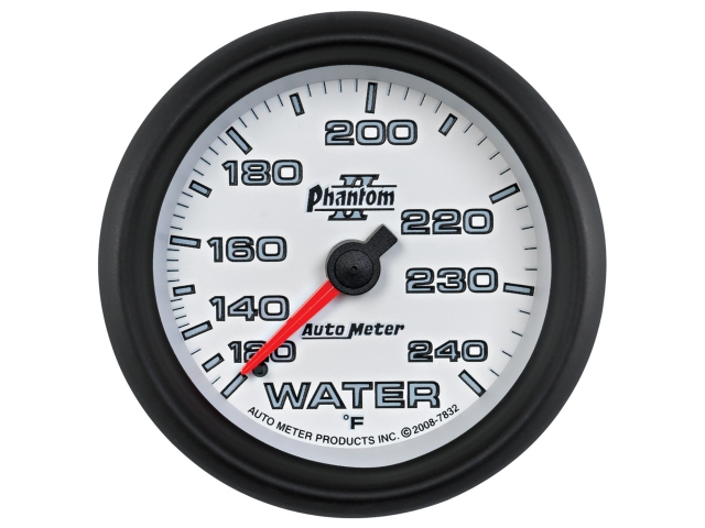 Auto Meter Phantom II Mechanical, 2-5/8", Water Temperature (120-240 deg. F) - Click Image to Close