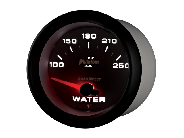 Auto Meter Phantom II Air-Core Gauge, 2-5/8", Water Temperature (100-250 deg. F)