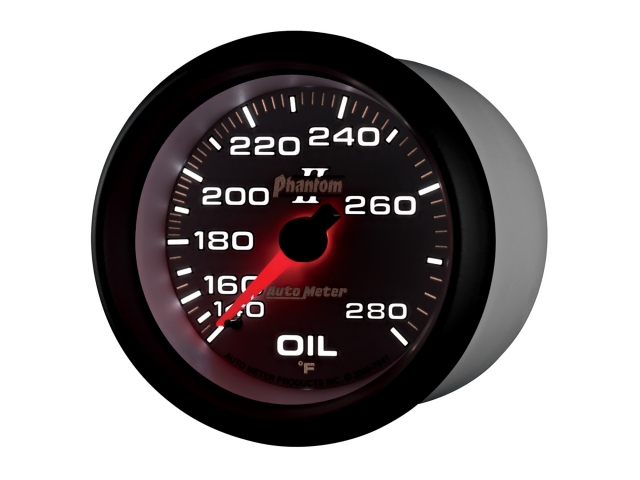 Auto Meter Phantom II Mechanical, 2-5/8", Oil Temperature (140-280 deg. F) - Click Image to Close