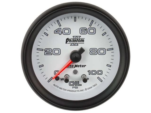 Auto Meter Phantom II Digital Stepper Motor Gauge, 2-5/8", Oil Pressure (0-100 PSI)