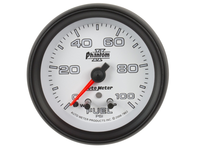 Auto Meter Phantom II Digital Stepper Motor Gauge, 2-5/8", Fuel Pressure (0-100 PSI)