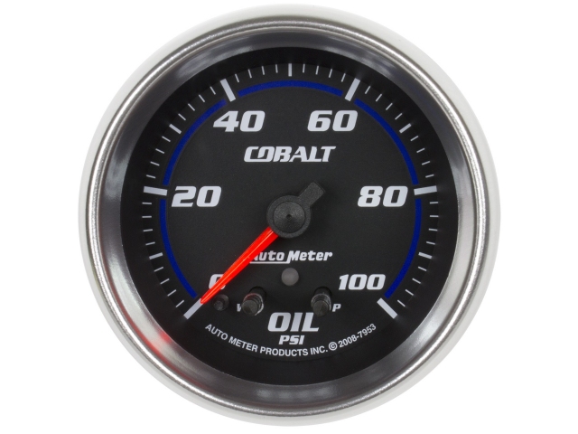 Auto Meter COBALT Digital Stepper Motor Gauge, 2-5/8", Oil Pressure w/ Peak & Warn (0-100 PSI)