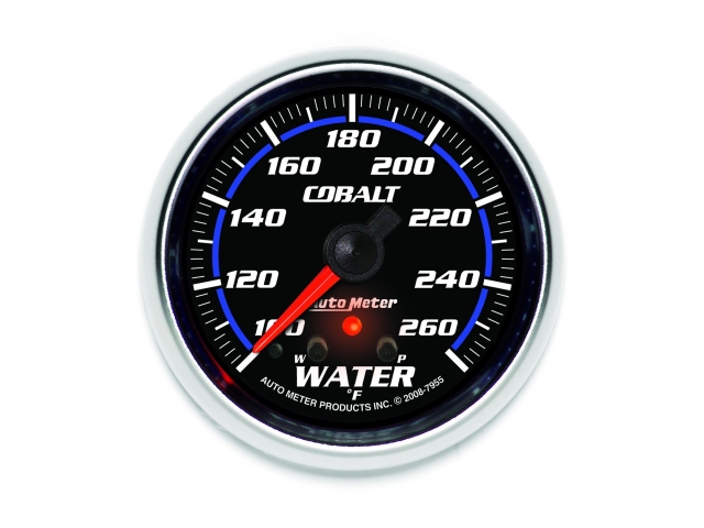Auto Meter COBALT Digital Stepper Motor Gauge, 2-5/8", Water Temperature w/ Peak & Warn (100-260 F)