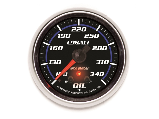 Auto Meter COBALT Digital Stepper Motor Gauge, 2-5/8", Oil Temperature w/ Peak & Warn (140-340 F)
