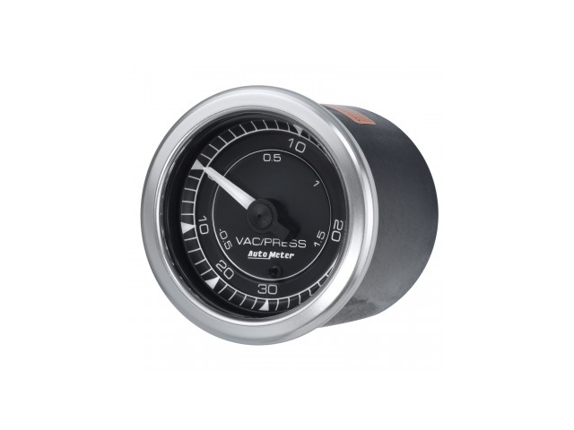 Auto Meter CHRONO Digital Stepper Motor Gauge, 2-1/16", Vacuum/Boost (30 In Hg/30 PSI)