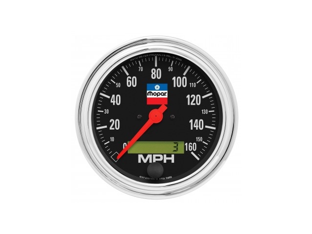 Auto Meter Mopar Classic Digital Stepper Motor Gauge, 3-3/8", In-Dash Speedometer (0-160 MPH) - Click Image to Close