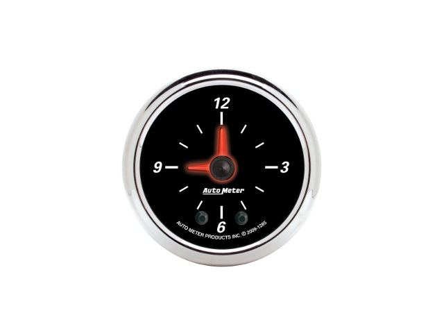 Auto Meter Designer Black II Digital Stepper Motor Gauge, 2-1/16", Clock (12 Hours) - Click Image to Close