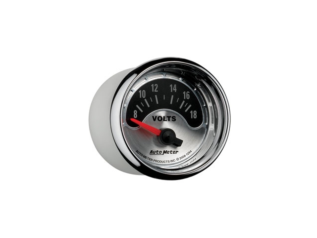 Auto Meter AMERICAN MUSCLE Air-Core Gauge, 2-1/16", Voltmeter (8-18 Volts) - Click Image to Close