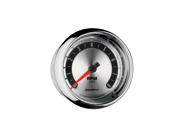 Auto Meter AMERICAN MUSCLE Air-Core Gauge, 3-3/8", In-Dash Tachometer (0-8000 RPM) - Click Image to Close