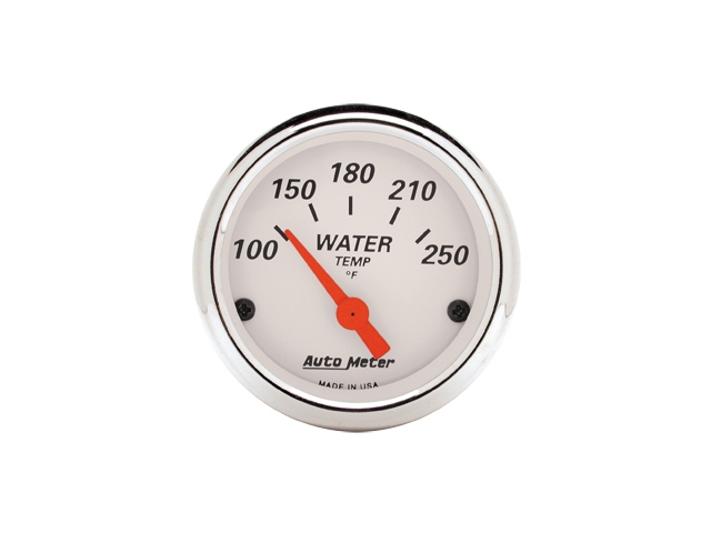 Auto Meter Arctic White Air-Core Gauge, 2-1/16", Water Temperature (100-250 F)