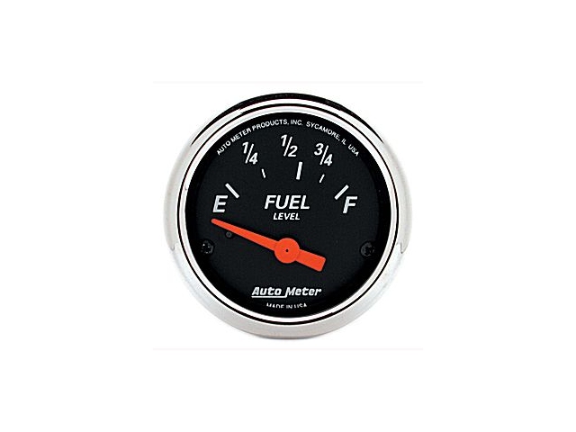 Auto Meter Designer Black Air-Core Gauge, 2-1/16", Fuel Level (73-10 Ohms)