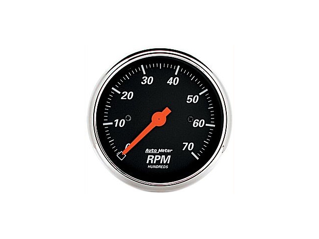 Auto Meter Designer Black Air-Core Gauge, 3-1/8", In-Dash Tachometer (0-7000 RPM)