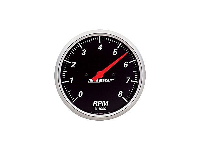 Auto Meter Designer Black Air-Core Gauge, 5", In-Dash Tachometer (0-8000 RPM)