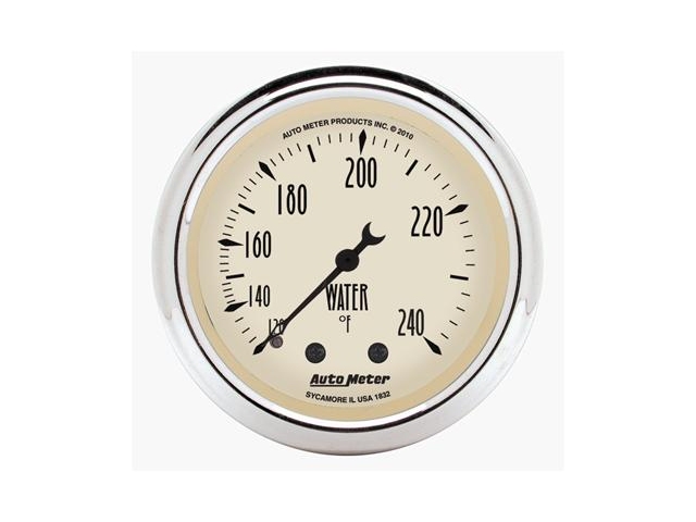 Auto Meter ANTIQUE BEIGE Mechanical Gauge, 2-1/16", Water Temperature (120-240 F)