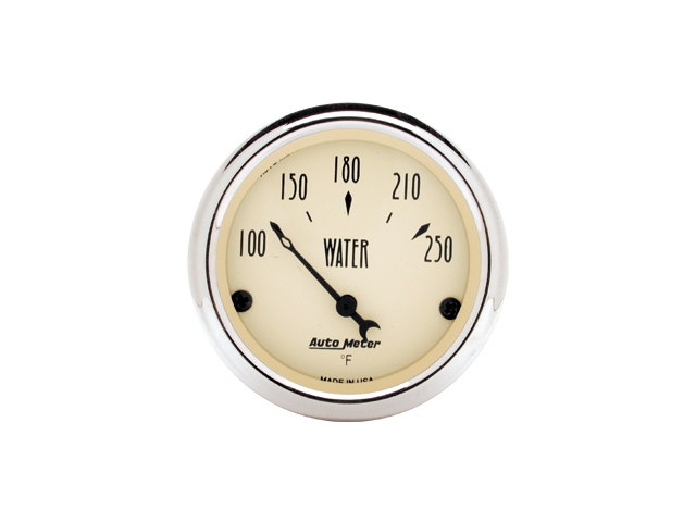 Auto Meter ANTIQUE BEIGE Air-Core Gauge, 2-1/16", Water Temperature (100-250 F)