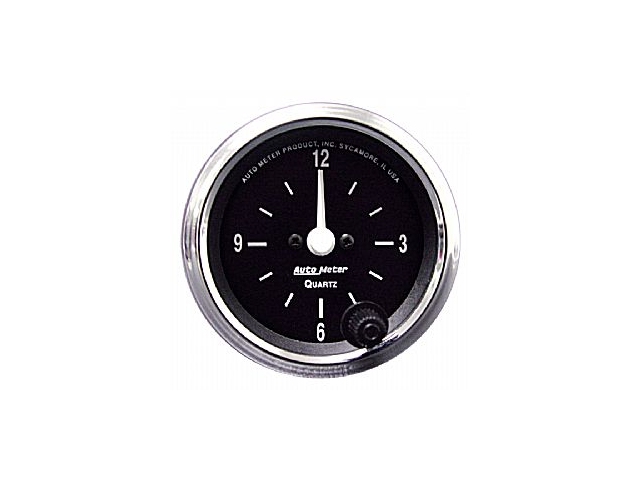 Auto Meter COBRA Quartz Gauge, 2-1/16", Clock (12 Hour)
