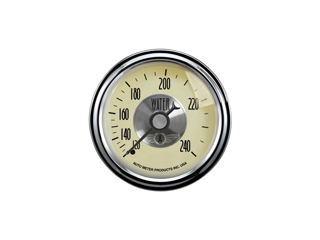 Auto Meter Prestige Antique Ivory Mechanical, 2-1/16", Water Temperature (120-240 deg. F) - Click Image to Close