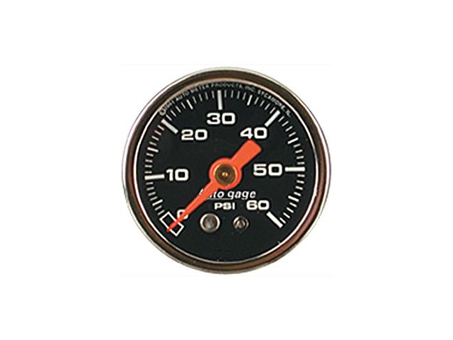 Auto Meter Auto gage Mechanical Gauge, 1-1/2", Fuel Pressure (0-60 PSI)