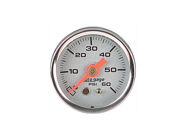 Auto Meter Auto gage Mechanical Gauge, 1-1/2", Fuel Pressure (0-60 PSI) - Click Image to Close