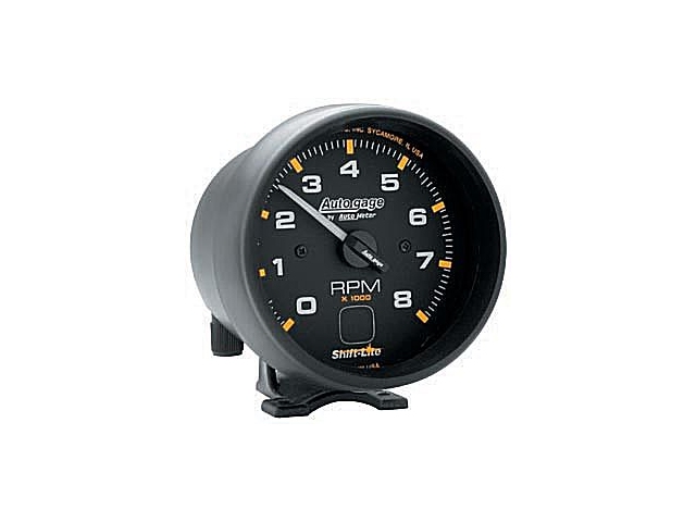 Auto Meter Auto gage Air-Core Gauge, 3-3/4", Pedestal Mount Tachometer w/ Shift-Light (0-8000 RPM)