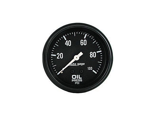 Auto Meter Auto gage Mechanical Gauge, 2-5/8", Oil Pressure (0-100 PSI) - Click Image to Close