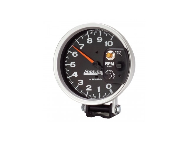 Auto Meter Auto gage Air-Core Gauge, 5", Pedestal Mount Tachometer w/ Shift-Light (0-10000 RPM)