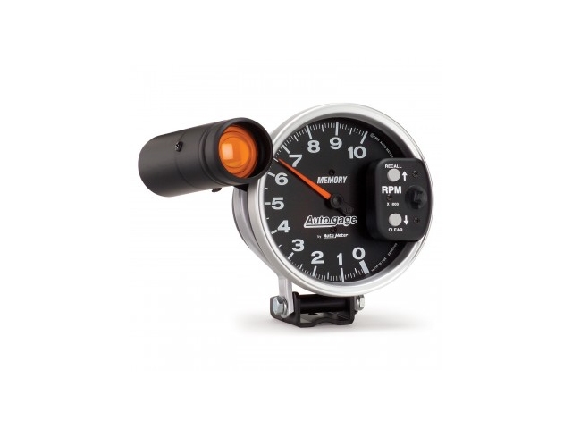 Auto Meter Auto gage Air-Core Gauge, 5", Pedestal Mount Memory Tachometer w/ Shift-Light (0-10000 RPM)