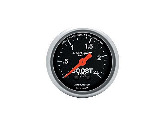 Auto Meter Sport-Comp Mechanical, 2-1/16", Boost Metric (0-2.5 Kg/Cm2)