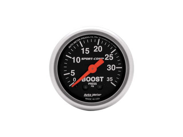 Auto Meter Sport-Comp Mechanical, 2-1/16", Boost (0-35 PSI)