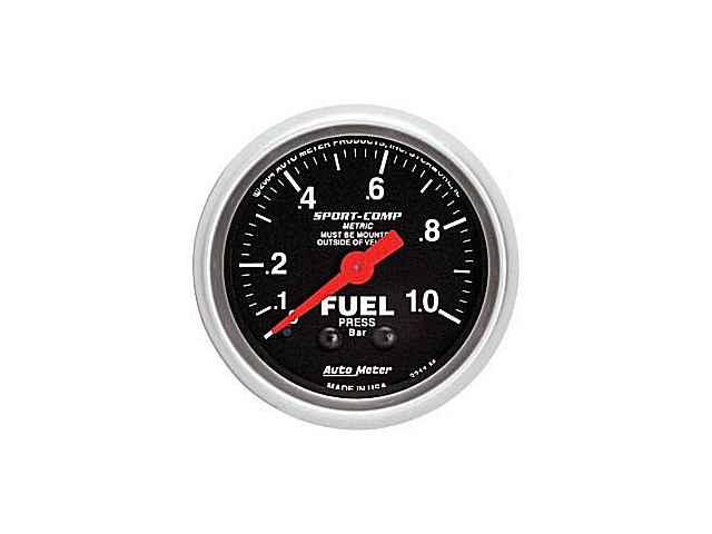 Auto Meter Sport-Comp Mechanical, 2-1/16", Fuel Pressure (0-1.0 Bar)