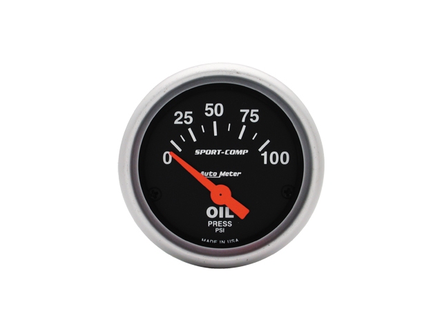 Auto Meter Sport-Comp Air-Core Gauge, 2-1/16", Oil Pressure (0-100 PSI)