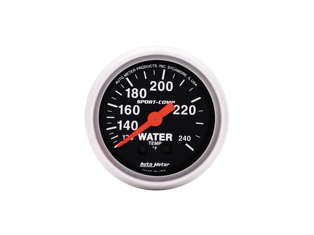 Auto Meter Sport-Comp Mechanical, 2-1/16", Water Temperature (120-240 deg. F)