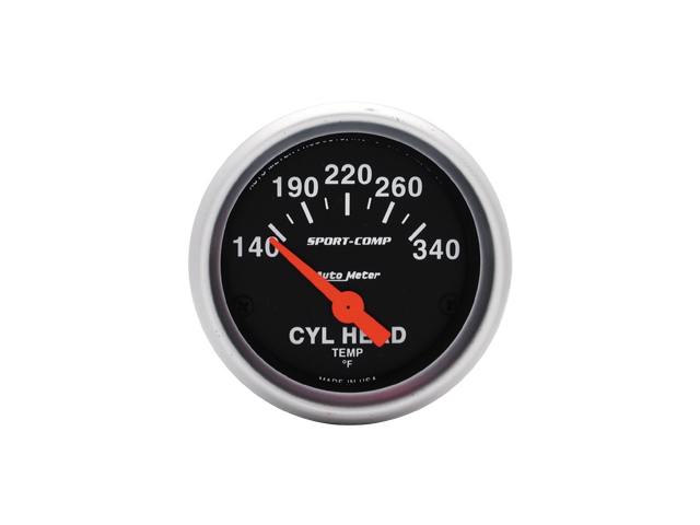 Auto Meter Sport-Comp Air-Core Gauge, 2-1/16", Cylinder Head Temperature (140-340 deg. F)