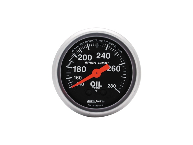 Auto Meter Sport-Comp Mechanical, 2-1/16", Oil Temperature (140-280 deg. F)