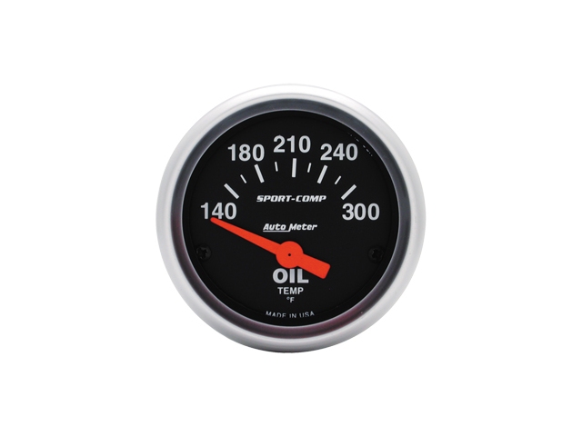 Auto Meter Sport-Comp Air-Core Gauge, 2-1/16", Oil Temperature (140-300 deg. F)